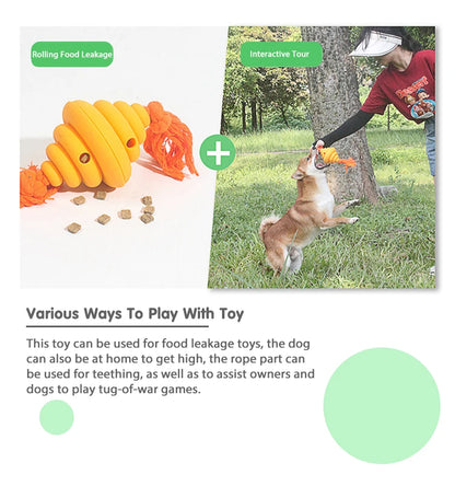 Carrot chew toy in use